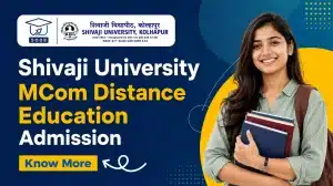 Shivaji University MCom Distance Education Admission 2026